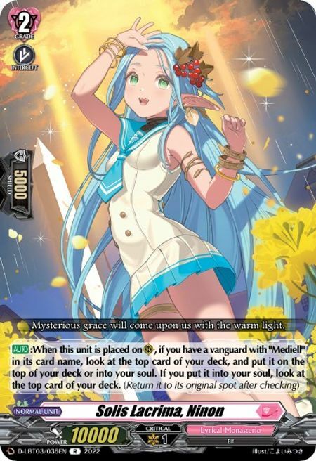 Solis Lacrima, Ninon Card Front