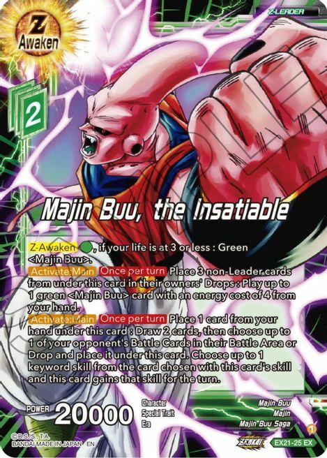 Majin Buu, the Insatiable Card Front