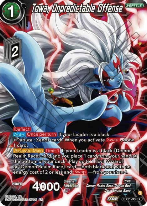 Towa, Unpredictable Offense Card Front