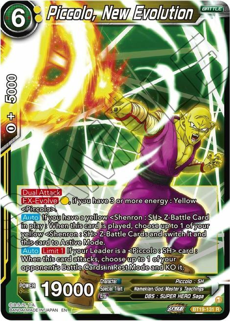 Piccolo, New Evolution Card Front