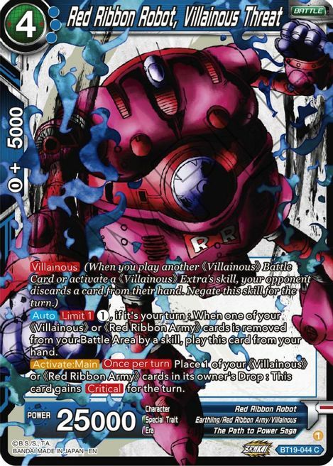 Red Ribbon Robot, Villainous Threat Card Front