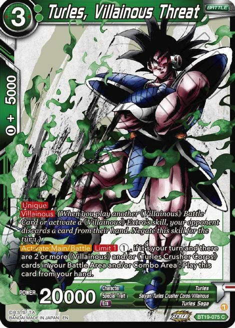 Turles, Villainous Threat Card Front