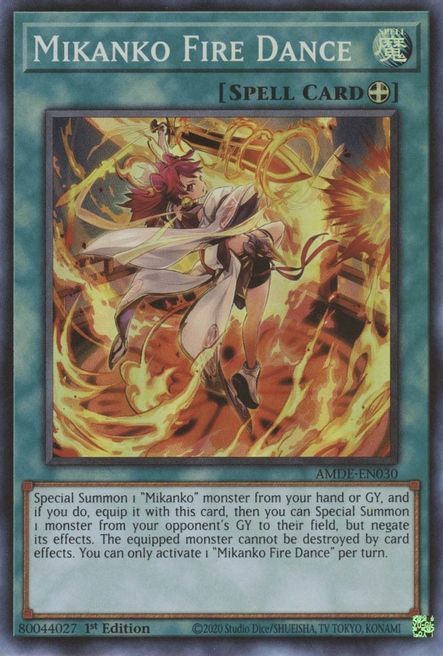 Mikanko Fire Dance Card Front