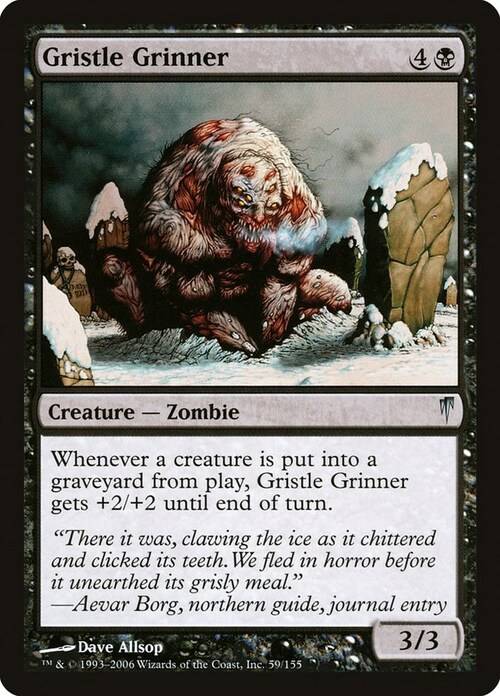 Gristle Grinner Card Front