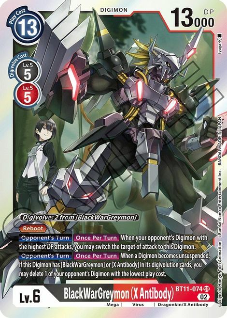 BlackWarGreymon (X Antibody) Card Front