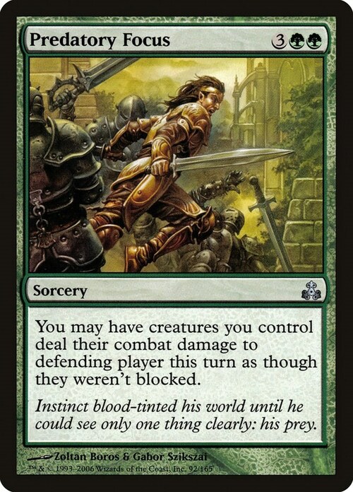 Predatory Focus Card Front