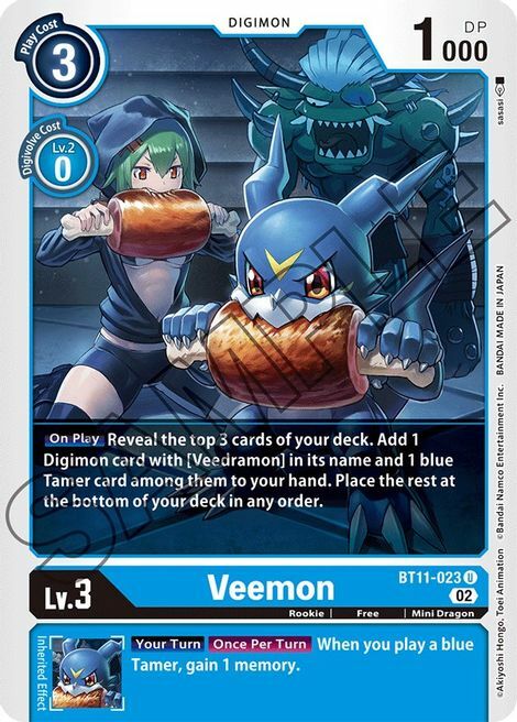 Veemon Card Front