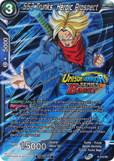 SS2 Trunks, Heroic Prospect Card Front