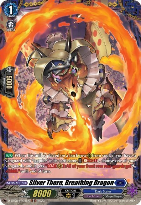 Silver Thorn, Breathing Dragon [D Format] Card Front