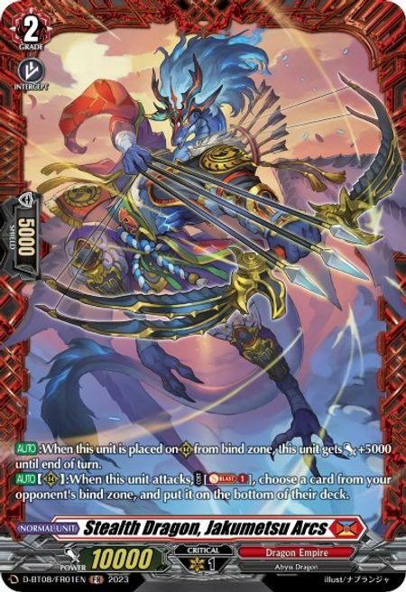 Stealth Dragon, Jakumetsu Arcs Card Front