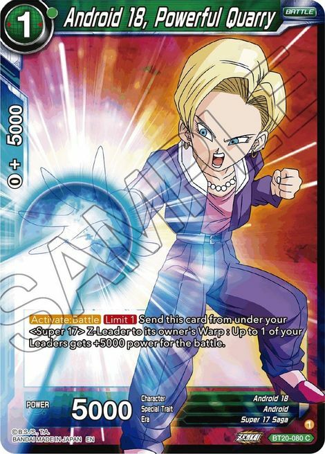 Android 18, Powerful Quarry Card Front