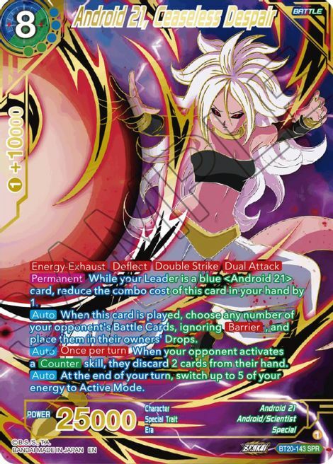 Android 21, Ceaseless Despair Card Front