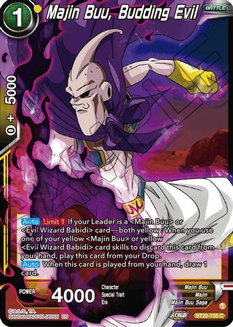 Majin Buu, Budding Evil Card Front