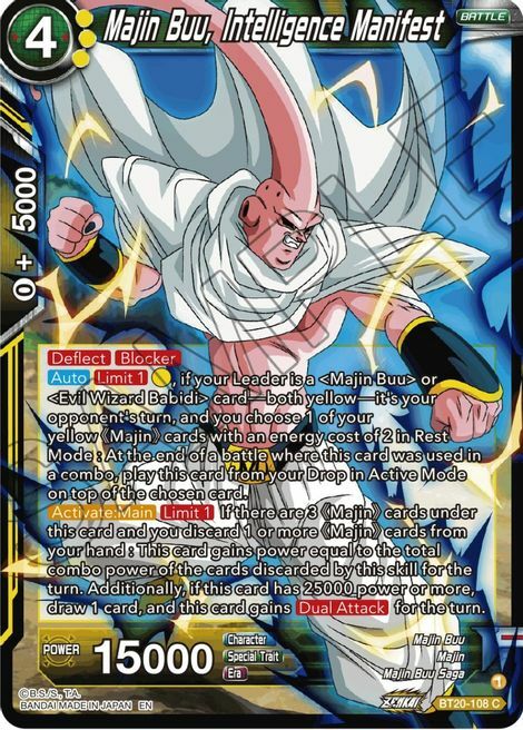 Majin Buu, Intelligence Manifest Card Front