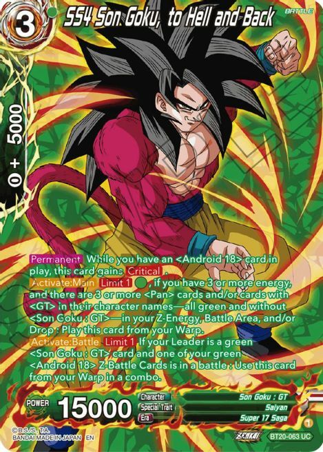 SS4 Son Goku, to Hell and Back Card Front