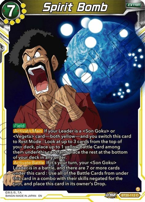 Spirit Bomb Card Front