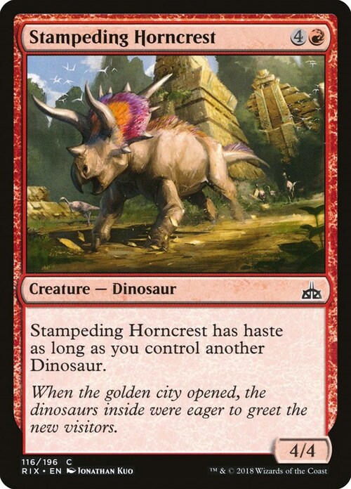 Stampeding Horncrest Card Front