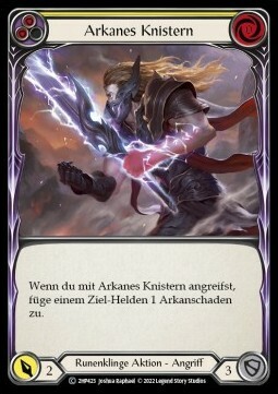 Arcanic Crackle - Yellow Card Front