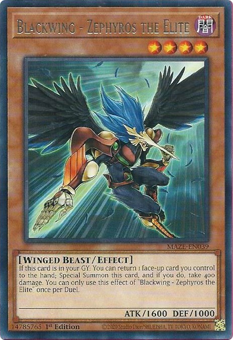 Blackwing - Zephyros the Elite Card Front