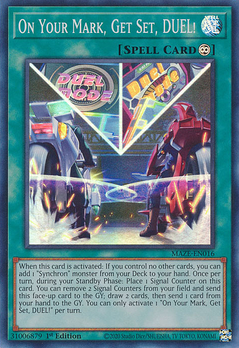 On Your Mark, Get Set, DUEL! Card Front