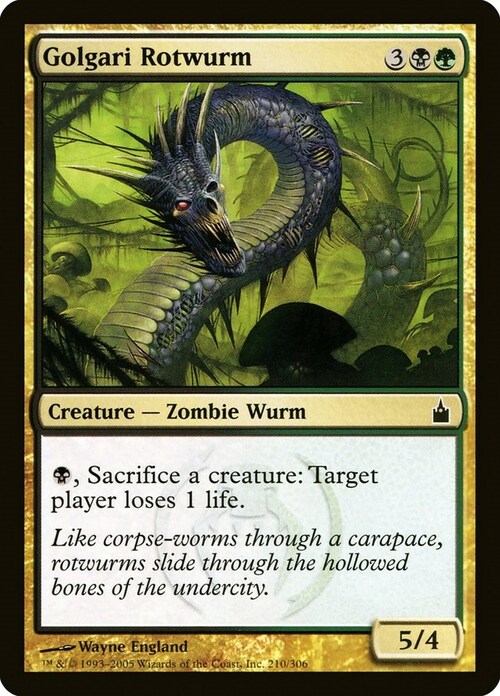 Golgari Rotwurm Card Front