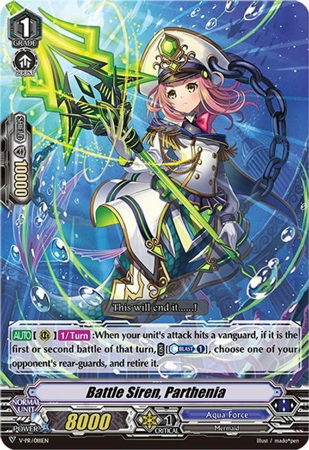 Battle Siren, Parthenia Card Front