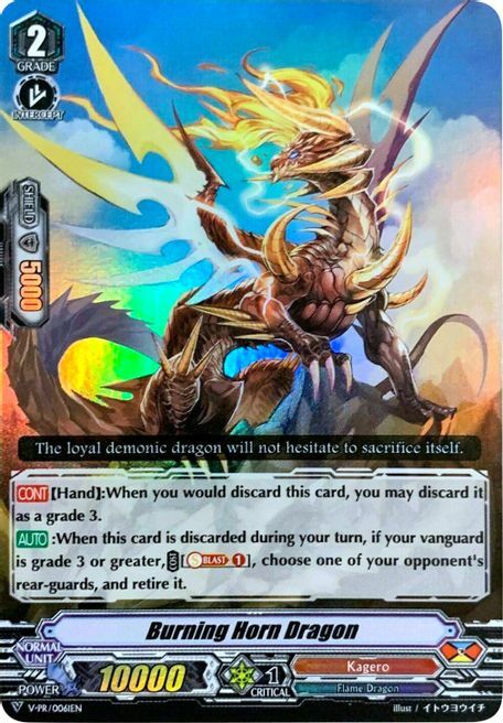 Burning Horn Dragon Card Front