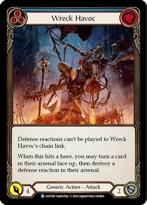 Wreck Havoc - Blue Card Front