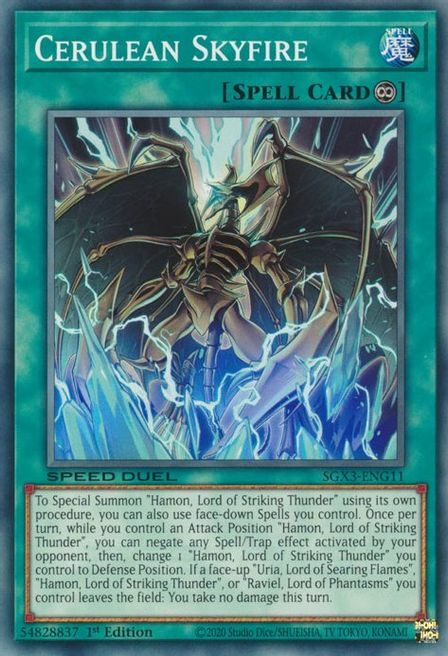 Cerulean Skyfire Card Front