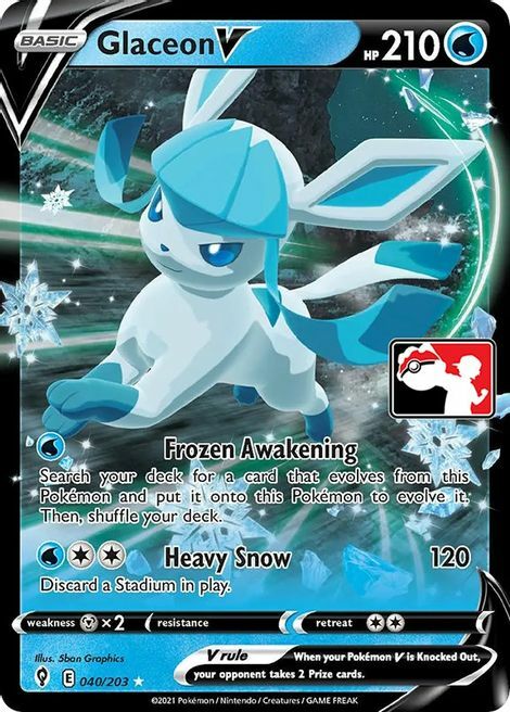 Glaceon V Card Front