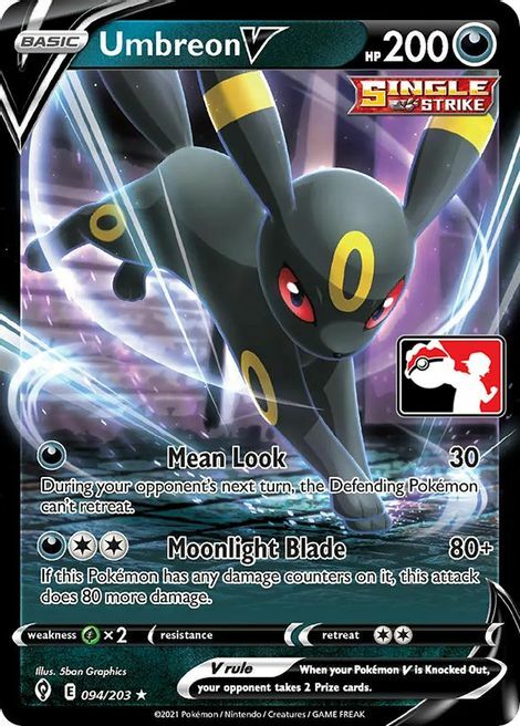 Umbreon V Card Front