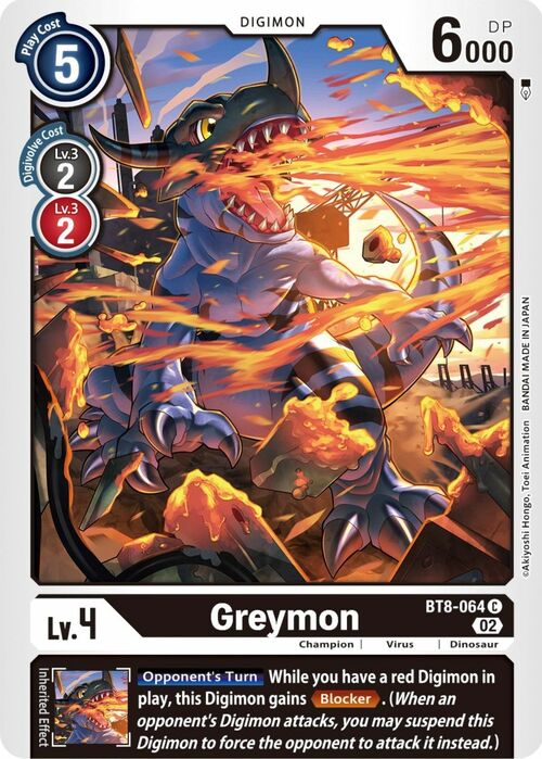 Greymon Card Front