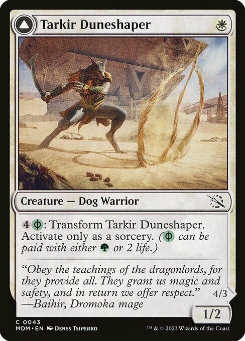 Tarkir Duneshaper // Burnished Dunestomper Card Front