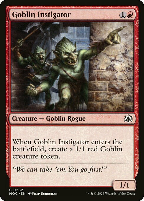 Goblin Instigator Card Front