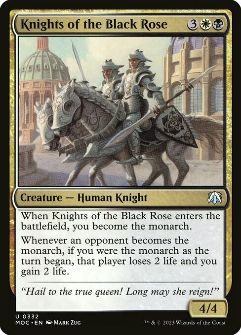 Knights of the Black Rose Card Front