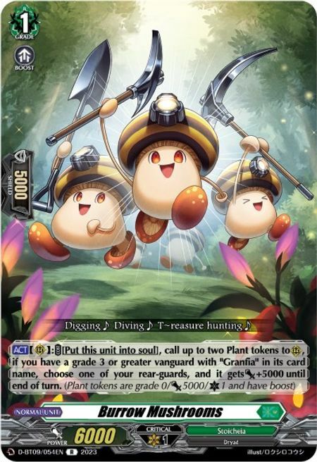 Burrow Mushrooms Card Front