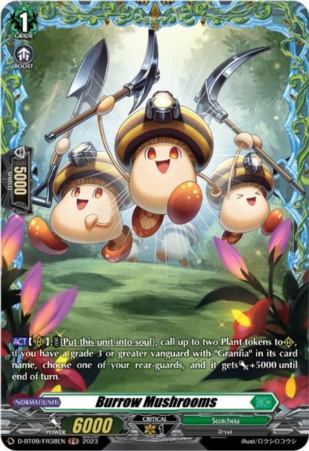 Burrow Mushrooms Card Front