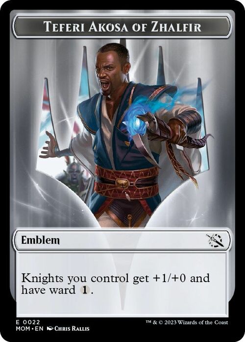 Teferi Akosa of Zhalfir Emblem // Elemental Card Front