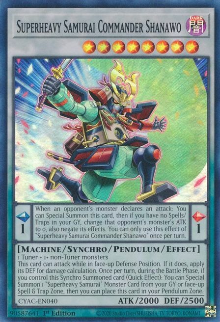 Superheavy Samurai Commander Shanawo Card Front