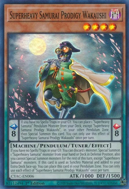 Superheavy Samurai Prodigy Wakaushi Card Front