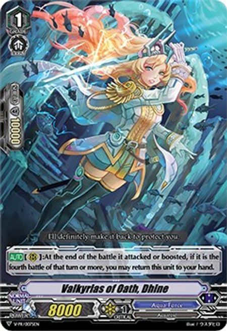 Valkyrias of Oath, Dhine Card Front