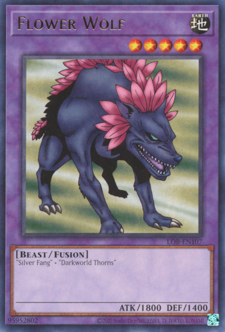 Flower Wolf Card Front