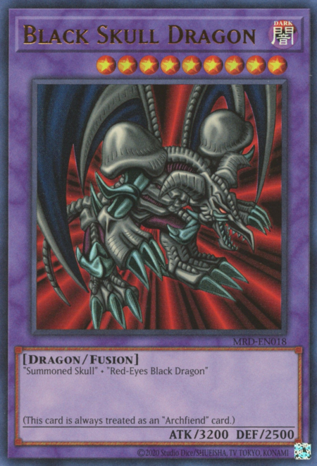 Black Skull Dragon Card Front