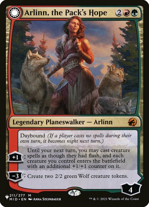 Arlinn, the Pack's Hope // Arlinn, the Moon's Fury Card Front