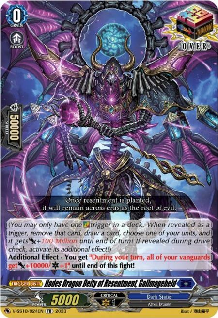 Hades Dragon Deity of Resentment, Gallmageheld Card Front