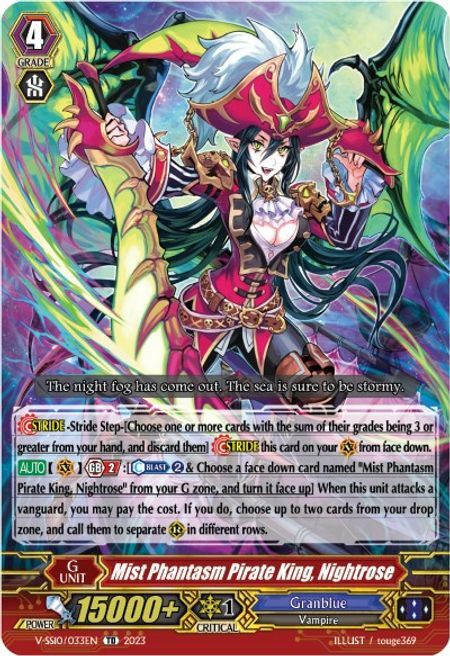 Mist Phantasm Pirate King, Nightrose Card Front