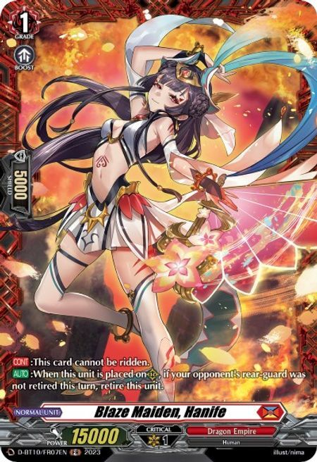 Blaze Maiden, Hanife Card Front