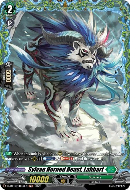 Sylvan Horned Beast, Lahbart Card Front