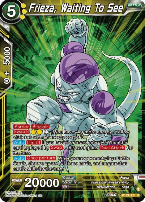 Frieza, Waiting To See Card Front