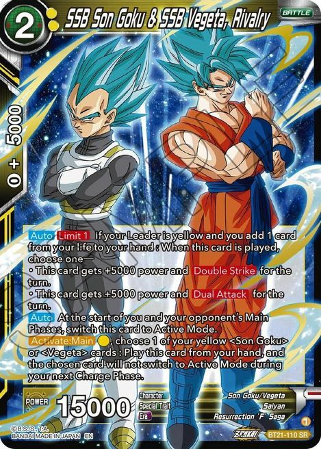 SSB Son Goku & SSB Vegeta, Rivalry Card Front